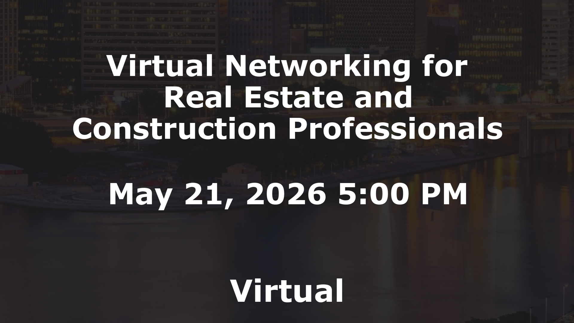 Virtual Networking for Real Estate and Construction Professionals event image